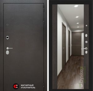 Входная дверь в интерьере серии «LOFT» модель 19 безопасное зеркало в полный рост