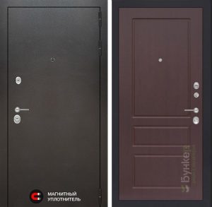 Входная дверь в интерьере серии «LOFT» модель 6 орех премиум
