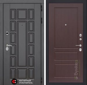 Входная дверь в интерьере серии «NEW YORK» модель 6 орех премиум