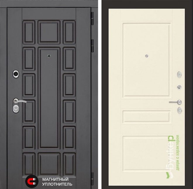Входная дверь в интерьере серии «NEW YORK» модель 7 капучино
