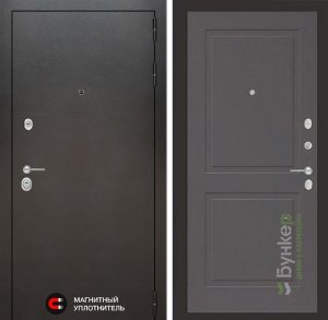 Входная дверь в интерьере серии «LOFT» модель 15 Софт графит