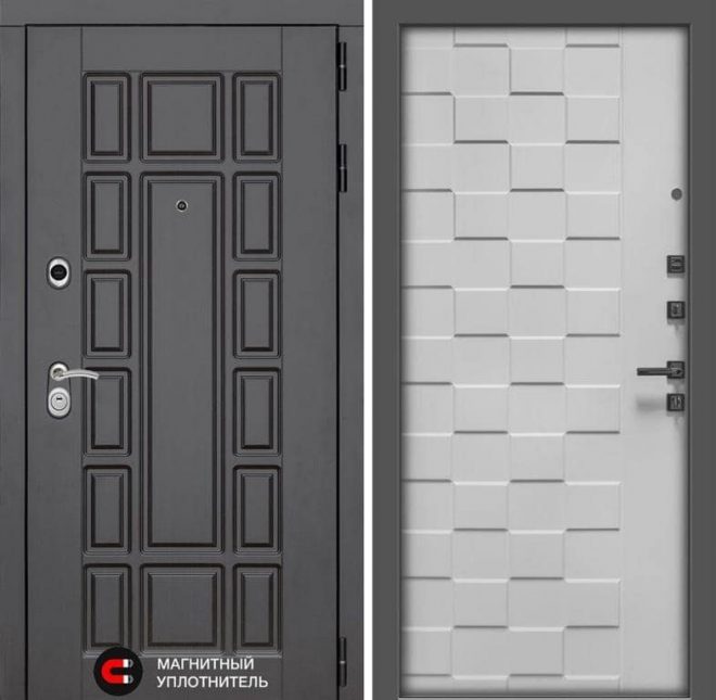 Входная дверь в интерьере серии «NEW YORK» модель 32 Белый софт