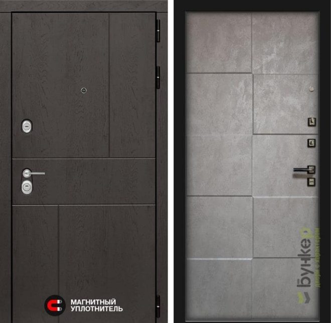 Входная дверь в интерьере серии «URBAN» модель 35 бетон бежевый