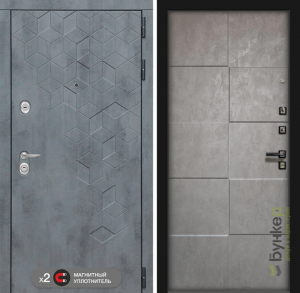 Входная дверь в интерьере серии «BETON» модель 35 бетон бежевый