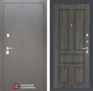 Входная дверь в интерьере серии «SILVER» модель 39 Дуб графит