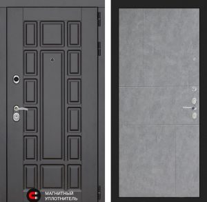 Входная дверь в интерьере серии «NEW YORK» модель 42 бетон серый