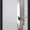 Входная дверь в Уфе серии «SILVER» модель 43 акация светлая с зеркалом